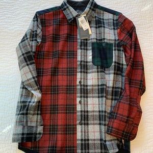 NWT mens Pendleton multi pattern flannel, size M